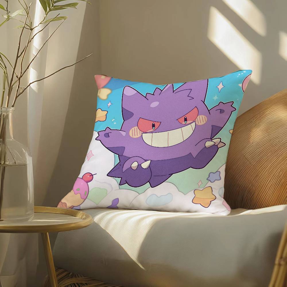 Pokemon Home Decoration Anime Plush Pillow Cover Soft Short Plush Cushion Cover For Sofa Bedroom Living Room Gift