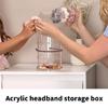 Multifunctional Display Case Headbands Holder Hair Jewelry Storage Case Acrylic Texture Present for Fashion Enthusiasts