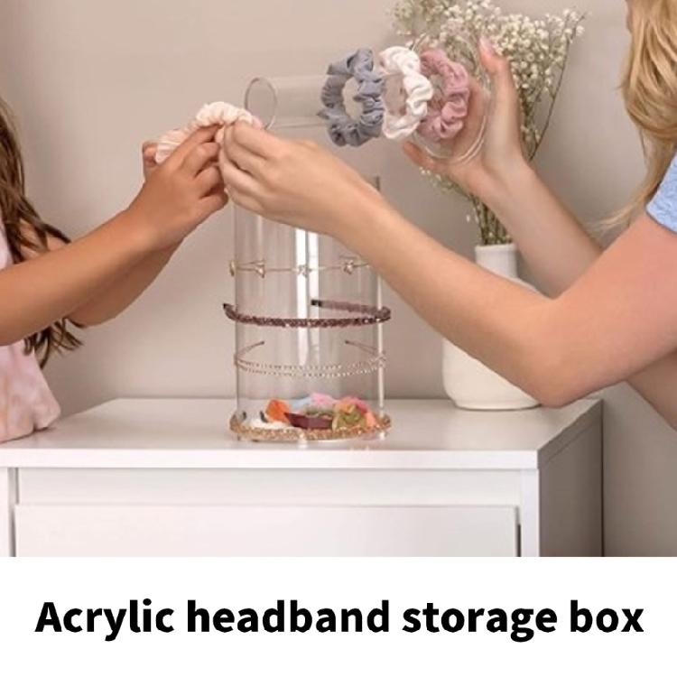 Multifunctional Display Case Headbands Holder Hair Jewelry Storage Case Acrylic Texture Present for Fashion Enthusiasts