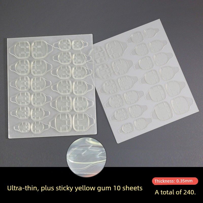 

Двусторонний желеобразный клей Прозрачный Высокой вязкости Съемный Носимый Броня 10 pieces of 240 stickers