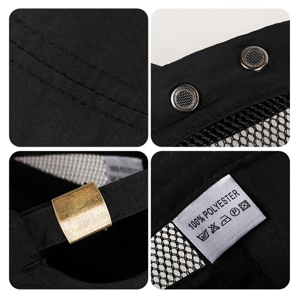 Quick Drying Flat Peaked Cap Polyester Summer Visor Hat New Sun Hat Men
