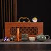 Ge Kiln Tea Set Home Office Guest Ceramic Teacup Cover Bowl Small Kung Fu Tea Set Kung Fu Tea Set