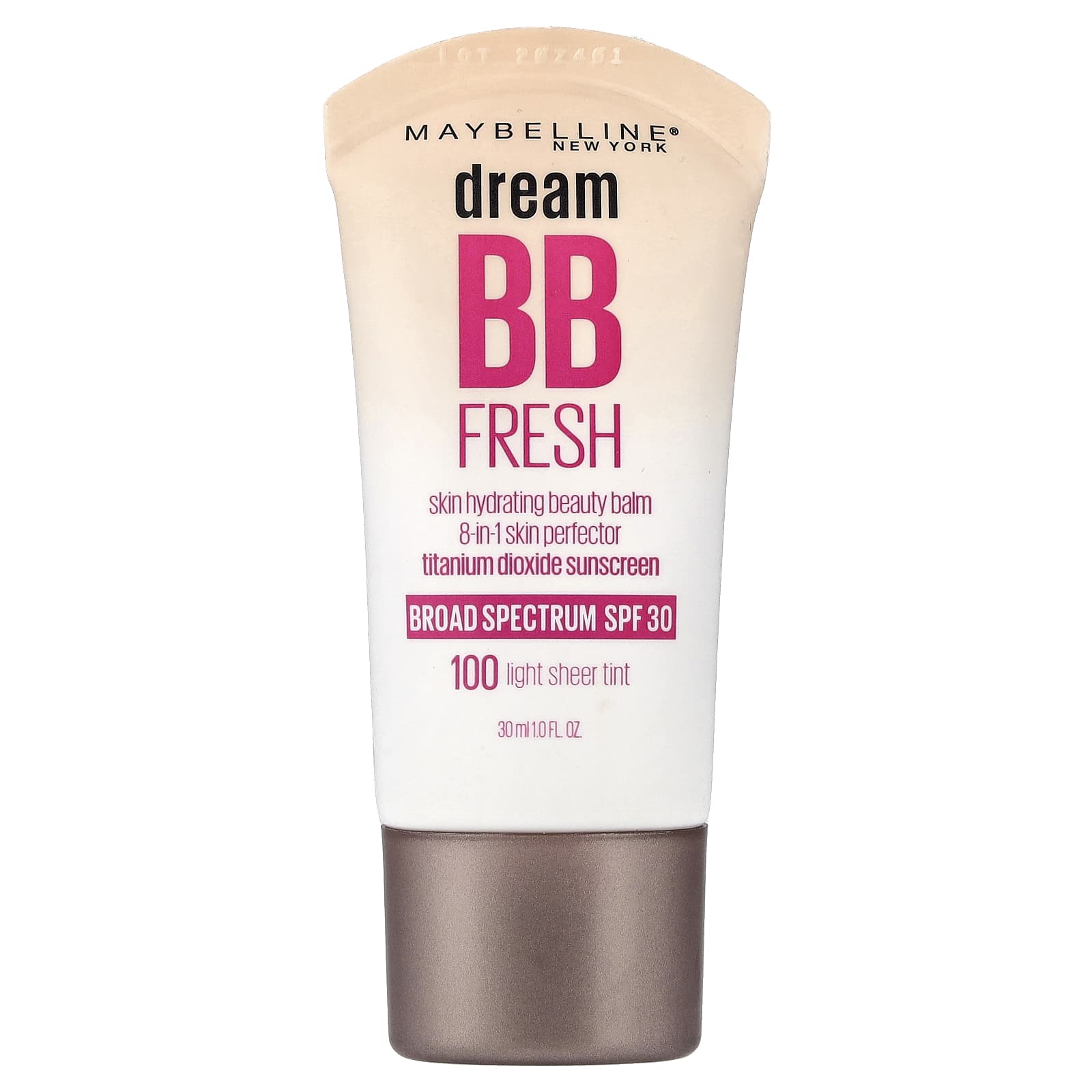 Maybelline Dream BB Fresh, Skin Hydrating Beauty Balm, SPF 30, 100 Light Sheer Tint, 30ml (1 fl oz)