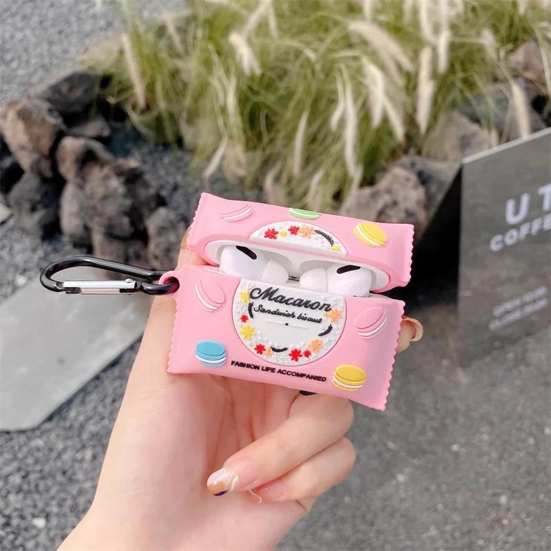 Macarons Cookies Cartoon Cute Earphone Cover Case for Airpods Pro Wireless Bluetooth Headphone Charging Box for Airpods 1 2 Case