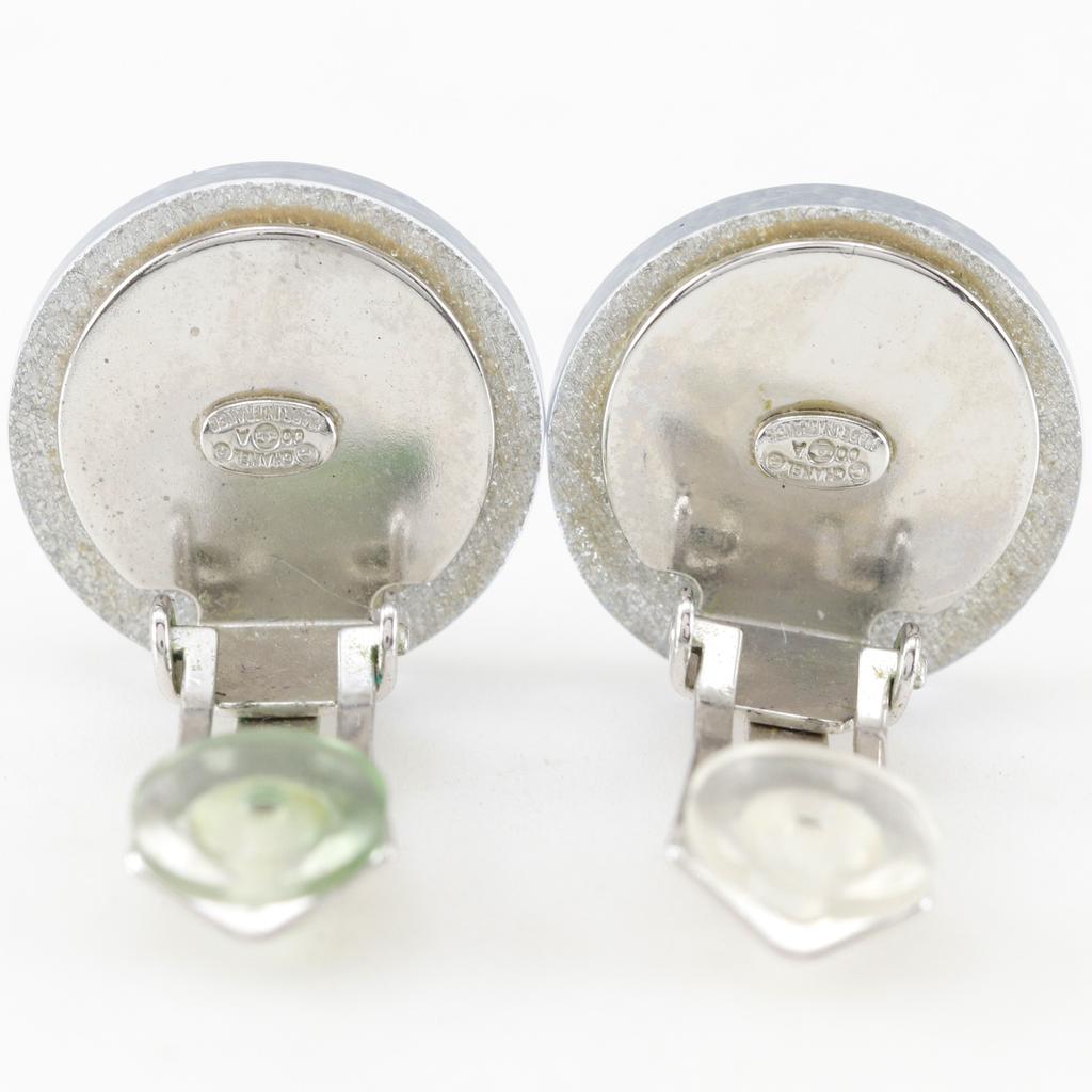 CHANEL COCO Mark Earring Silver plastic 5.8g Women Used
