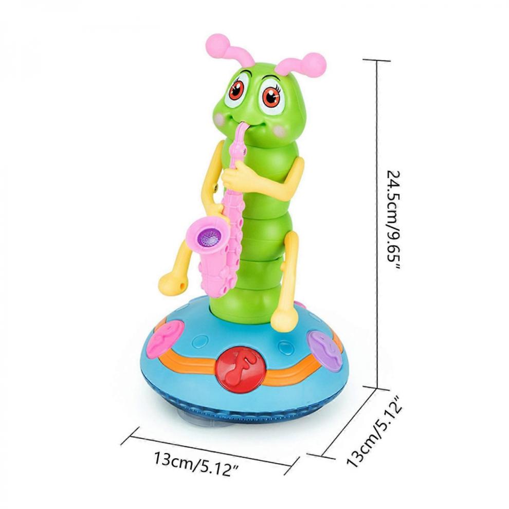 Multicolor Dancing Saxophone Caterpillar Electric Music Toy for Kids