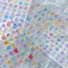 3D Nail Stickers, Five-Pointed Star Heart Jelly Colored Stars, Hearts, Letters, Cat Claw Nail Decoration Stickers