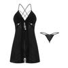 Women Sexy Lingerie Briefs Set Erotic Cross Tied Nightgown Porn Backless Camisole Pajamas Sex Costumes