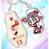 Acrylic Key Buckle for Alastor Lucifer Charlie Vox Adam The Exorcist Anime Cartoons Acrylic Key Chain Student Backpack Pendant