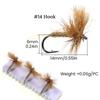 6PCS Elk Hair Caddis Dry Fly, High Floating Trout Fishing Flies, Artificial Insect Bait for River & Stream Fly Fishing