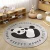 Play Together Dog Round Rug Flannel Printed Carpet Kids Room Decor Soft Cozy Floor Mat Baby Play Area Nursery Home Decoration