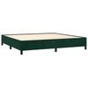 Box Spring Bed with Mattress Dark Green 200x200 cm Velvet