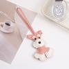 Mini Schnauzer Cute Cartoon Leather Bag Lanyard Keychain Pendant - Creative Small Gift