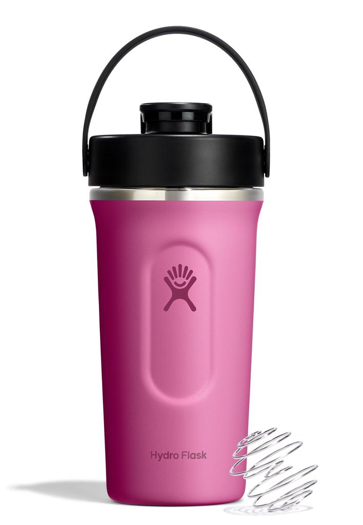 Insulated Stainless Steel Shaker Bottle, 24oz (709ml), Leaf Design, Insulated for Hot and Cold Water (Official Japanese Product)