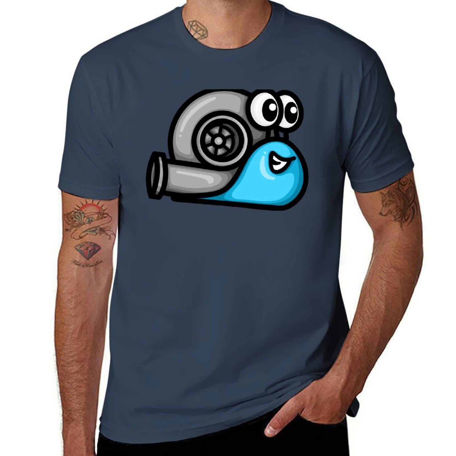 Turbo Snail Version 1 Blue Tshirt Work Outdoor Short Sleeve Tee S
