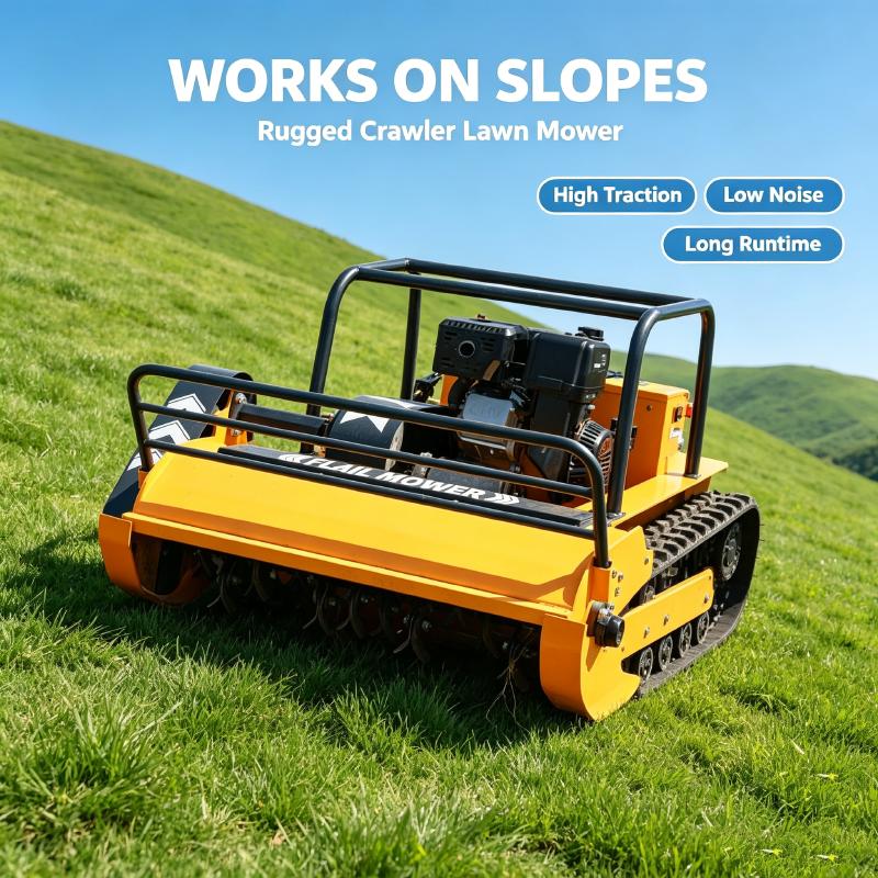 CE EPA Crawler Remote Control Lawn Mower Tracked Robot Grass Mower For Export Wholesale