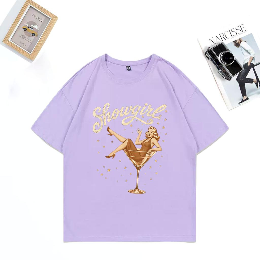 The Life of A Showgirl Fashion Tops Unisex Womens High Quality Couples Tshirt Unisex Cotton Short Sleeve T Shirt Vintage Camiseta