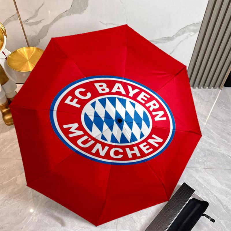 Football Team Umbrella with Automatic Open/Close & Self-8-Rib Heavy-Duty Umbrella, Compact Travel Umbrella Suitable for Outdoor