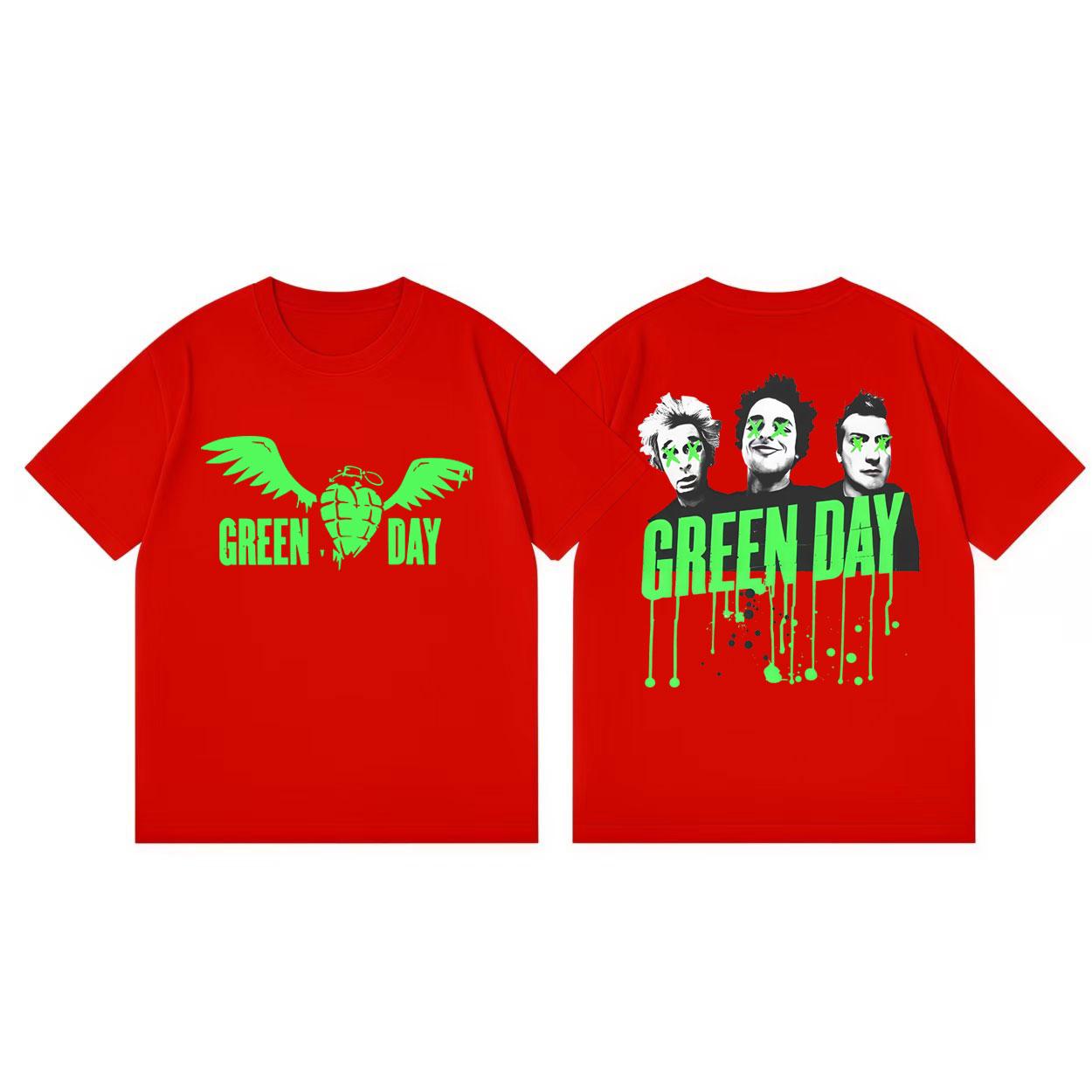 

Punk Rock Band Green Day Inspired Tour 2026 T Shirt Fashion Y2k Oversized Tshirts Men Women Casual Cotton Short Sleeve Tshirt S