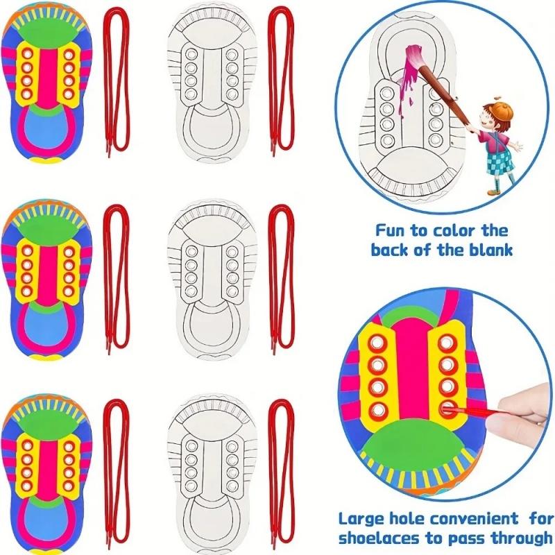 Shoelace Threading Teaching Toys Learn to Tie Shoelaces Toy Kids Toddlers Fine Motor Skills Toy Early Educational Toys