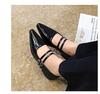 Pointed Toe Women Mary Jane Shoes Fashion Shallow Buckle Shoes Ladies Casaul Dress Low Heel Leather Shoes