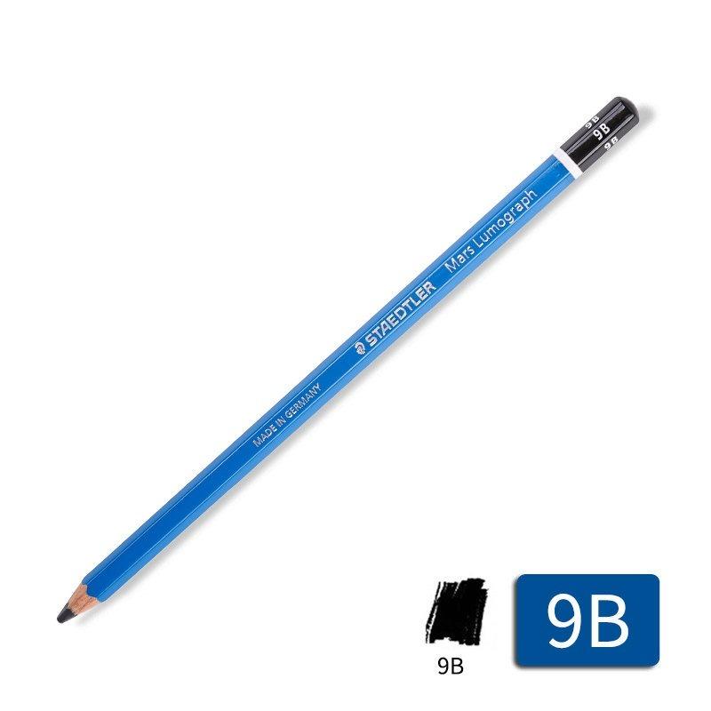 STAEDTLER Blue Bar Student Drawing Sketch Pencil Natural Wood Barrel Break-Resistant Pencil Multiple Hardness Leads Available