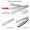 Stainless Steel Holder & Detachable Blade | Classic Wet Shaver for Face/Hair Trimming | Retro Razor for Smooth Grooming