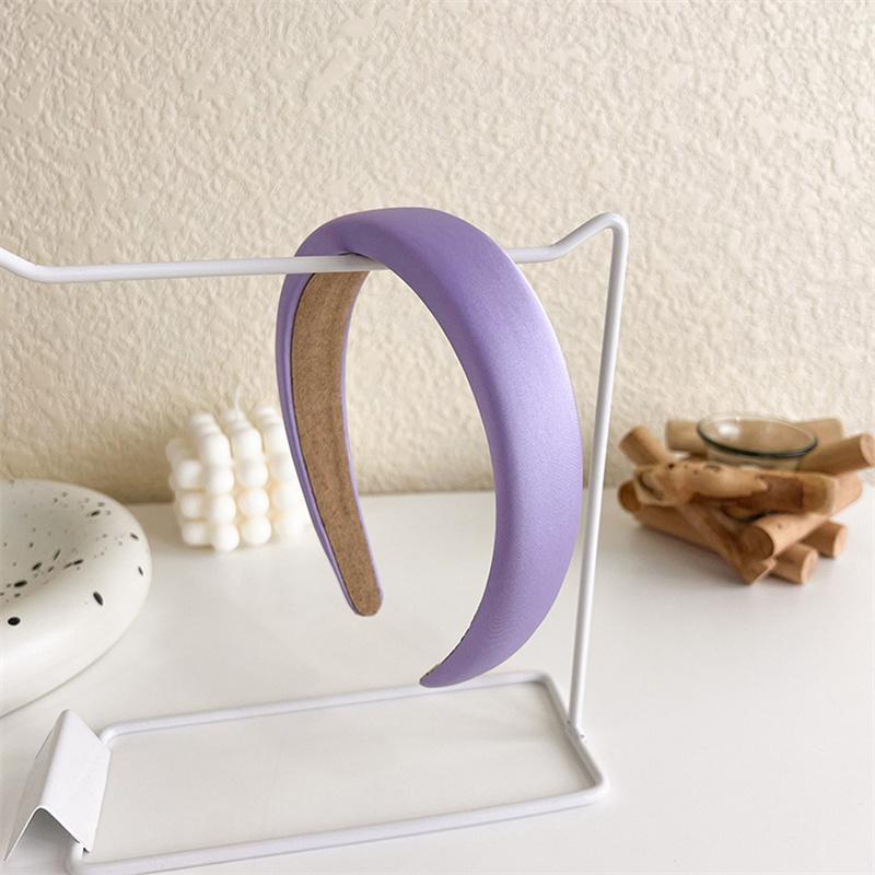 

Корея Инс Фиолетовая Повязка на Голову Женская Мода Однотонная Широкая Повязка на Голову Девушки Милые Сладкие Повязки для Волос Обруч для Волос Женские Аксессуары для Волос