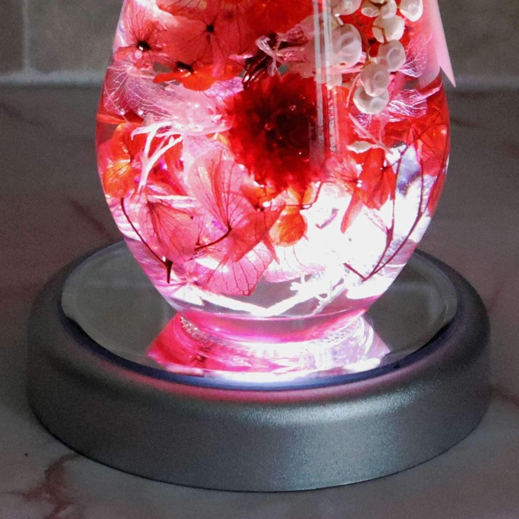 Light-up Coaster [Herbarium-Specific Round Shape (Silver) & USB Cable] Display Figure Light Stage Light Crystal Light Felinas NKLS-3SL&USB