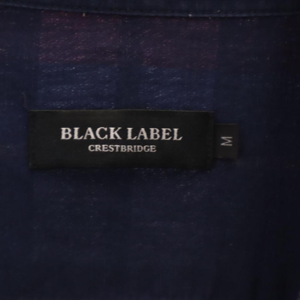 BLACK LABEL CRESTBRIDGE Check Pattern Long Sleeve Shirt M Red Men's Used