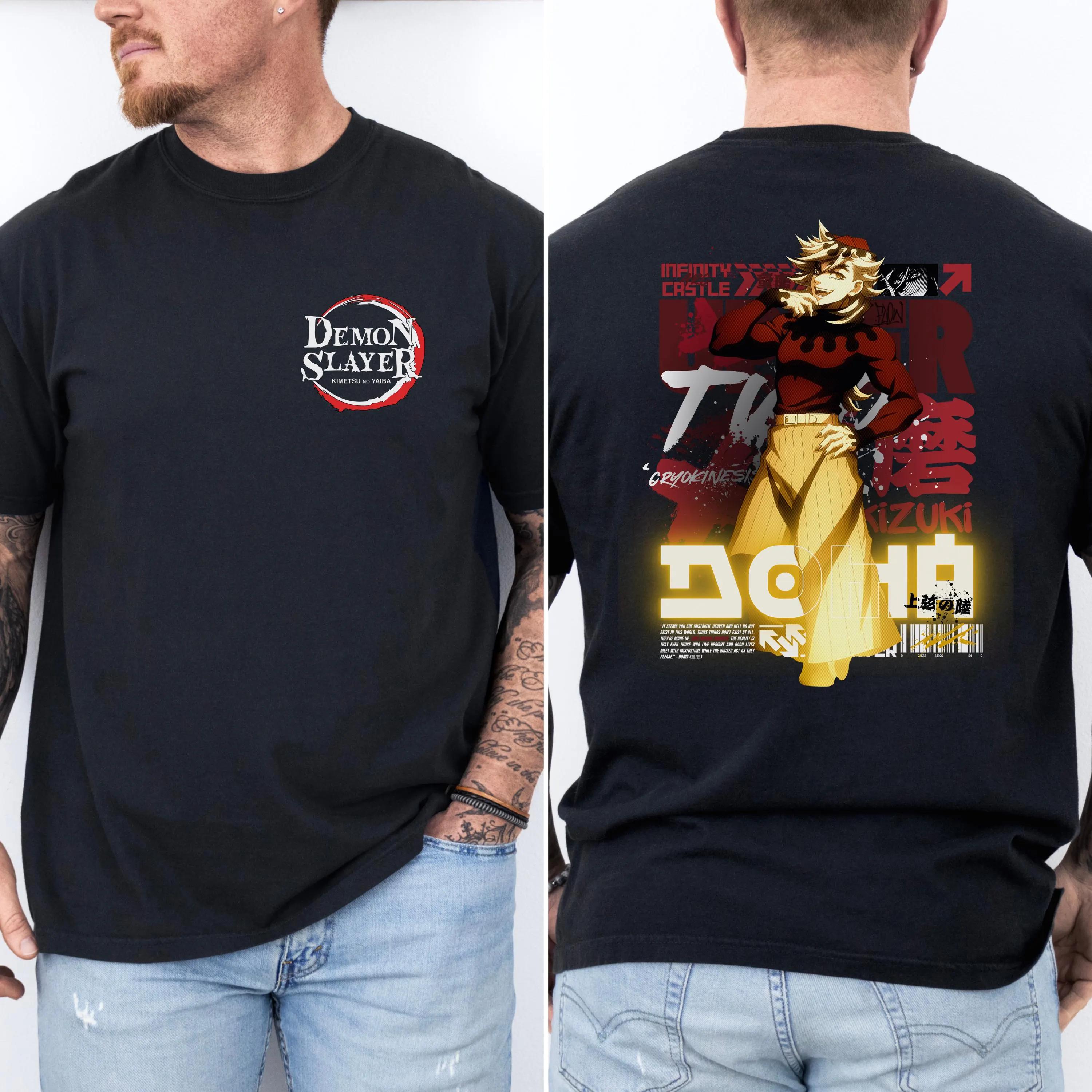 

Demon Slayer Anime T-shirt Men and Women Universal Style Japanese Comic T-shirt Pattern Role-playing Clothing S