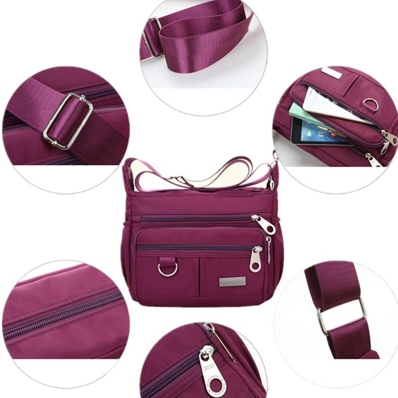 Na co dzień nylonowy wodoodporny zamek błyskawiczny torby Crossbody torebki damskie Oxford płócienne torby listonoszki na ramię torebki torebki Bolso Mujer