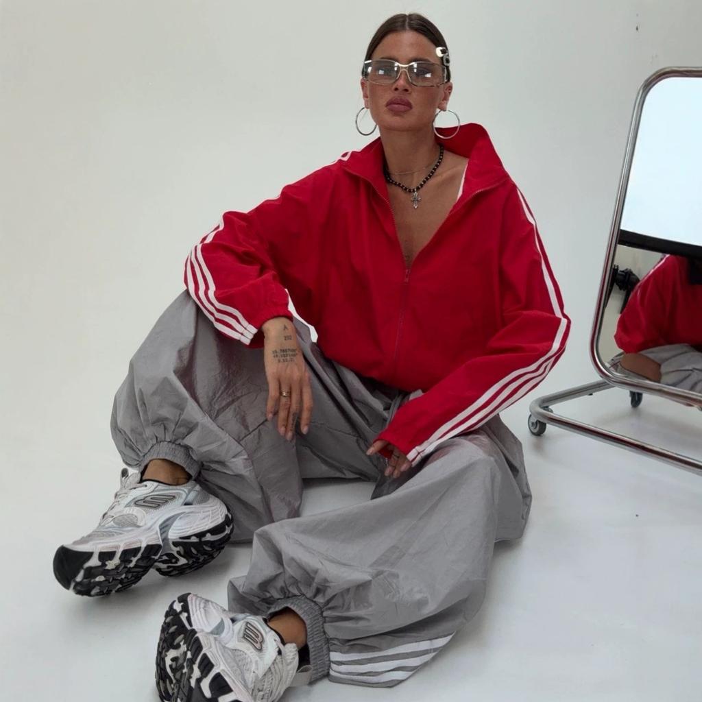 2026 Independent Station New Fashion Feature Ribbon Striped Windproof Sunscreen Summer Women's Zipper Cardigan Jacket Women's