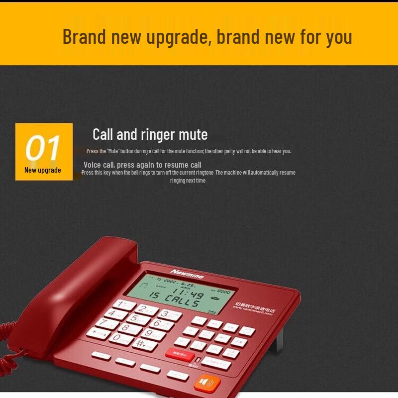Newman HL2008TSD-2084(R) Automatic Recording Landline Phone (CN Version)