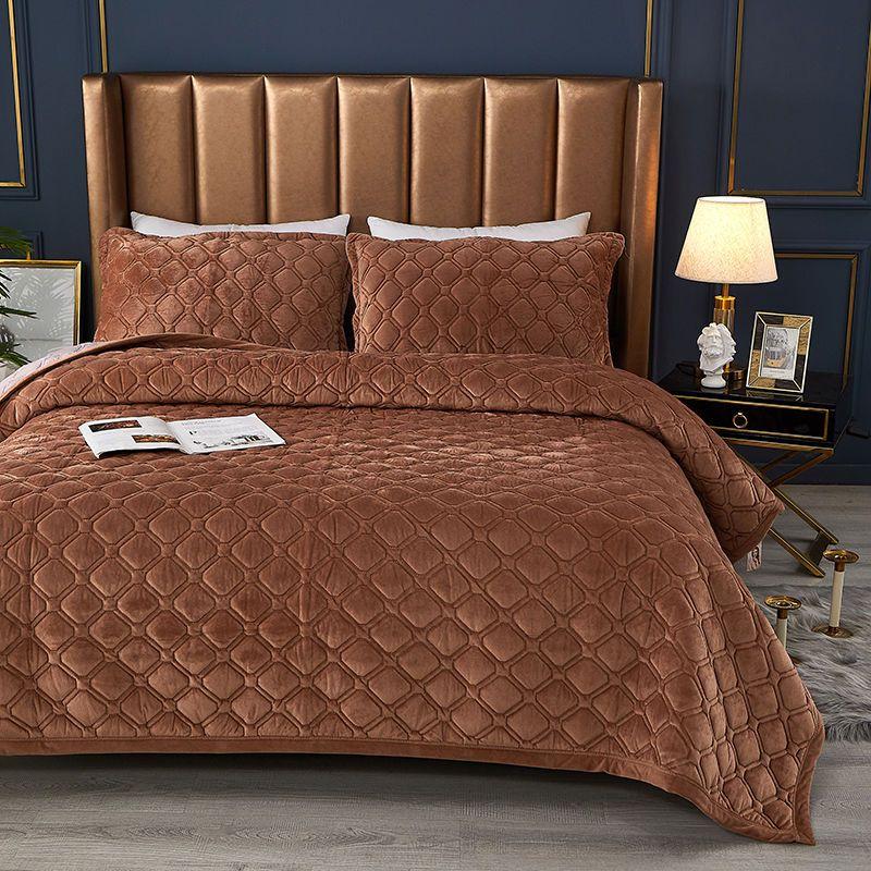 Crystal Fleece Sheets, Winter Plus Fleece Version, Cold-proof Double Blanket, Warm Blanket, Leisure Blanket, Quilted