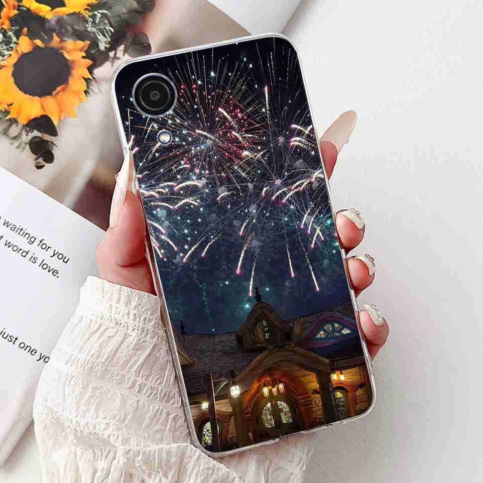 For Samsung A03Core Case Soft Silicone Cute Heart Painted Cover Case For Samsung Galaxy A03 Core SM-A032F TPU Fundas Capa
