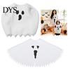 Cute White Ghost Cloak Halloween Poncho Costume for Kids Adults, Spooky Comfortable Polyester Party Outfits with Wave Edge, Outfit Fancy Dress,
