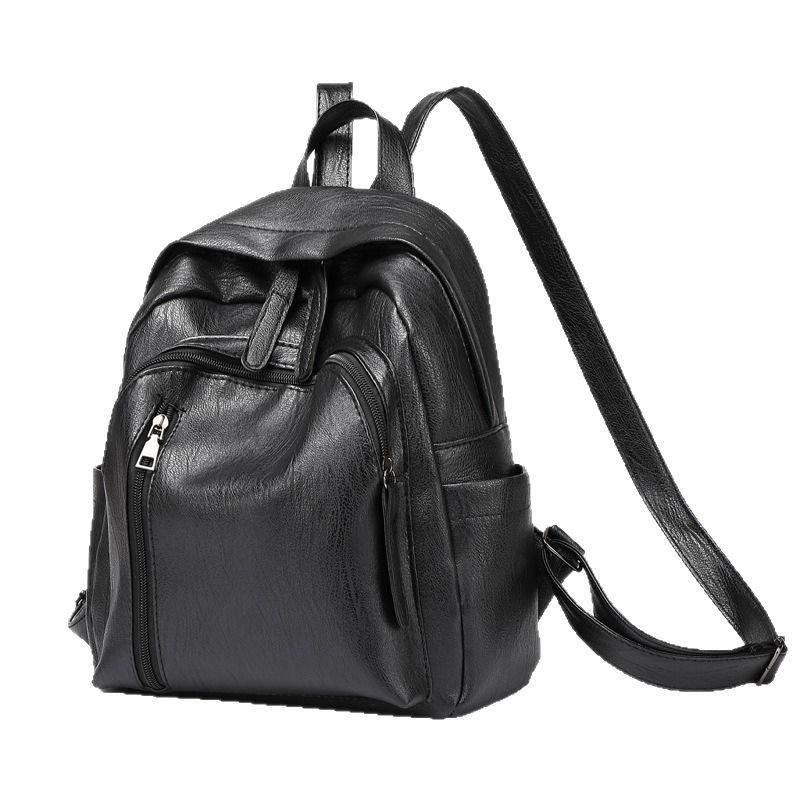 Women's Large Capacity Backpack New Trendy Korean Version Versatile Fashion Leather Women's Backpack Large Capacity Travel Backpack