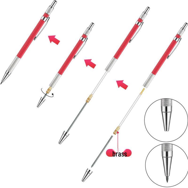 Black Tech Multi-Color 2.0mm Automatic Graphite Pencil with Replaceable Lead - No Sharpening Needed, Ideal for Drawing & Engineering