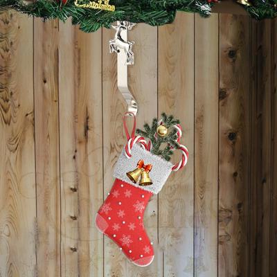 Metal Stocking Hangers Fireplace Hooks for Mantle Creative Durable Hook Holiday Gifts