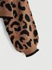 2025 A/W Leopard Print Loose Knit Sweater with Drawstring - Korean Style Trendy Women's Pullover