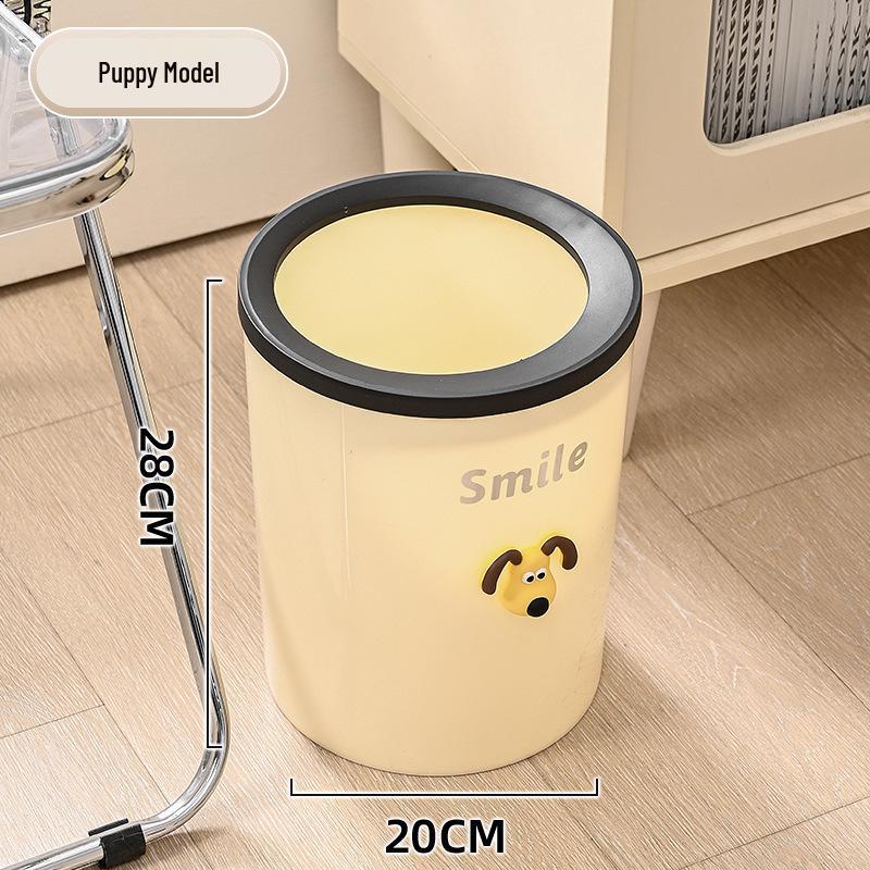 Large Capacity Thickened Trash Can with Pressure Ring for Bathroom, Toilet, Living Room, and Kitchen