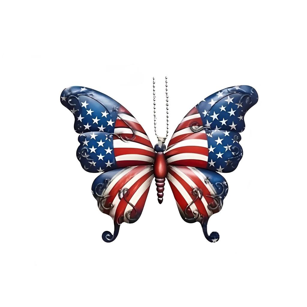 Colorful Butterfly 2D Acrylic Hanging Ornaments Decorative Pendants Decoration Assembly Props