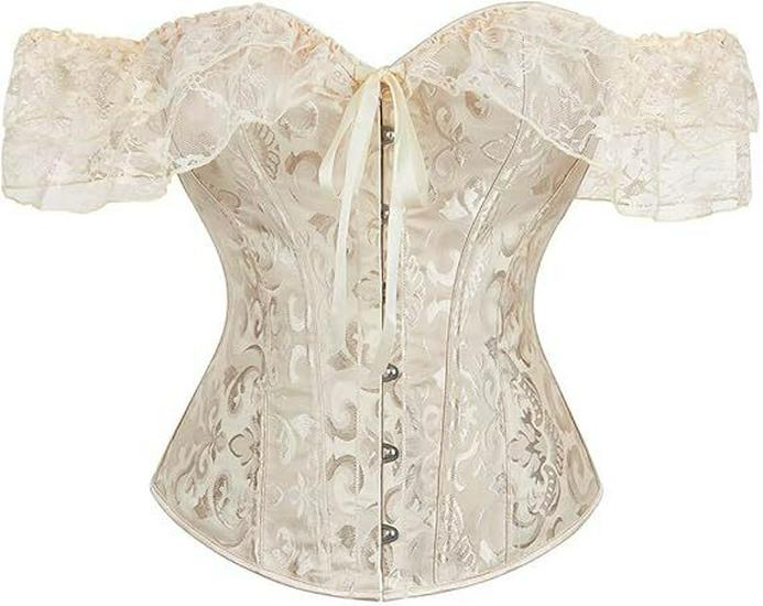 Lace Sleeve Strapless Body Shaper Corset for Women – European & American Slimming Short Sleeve Design