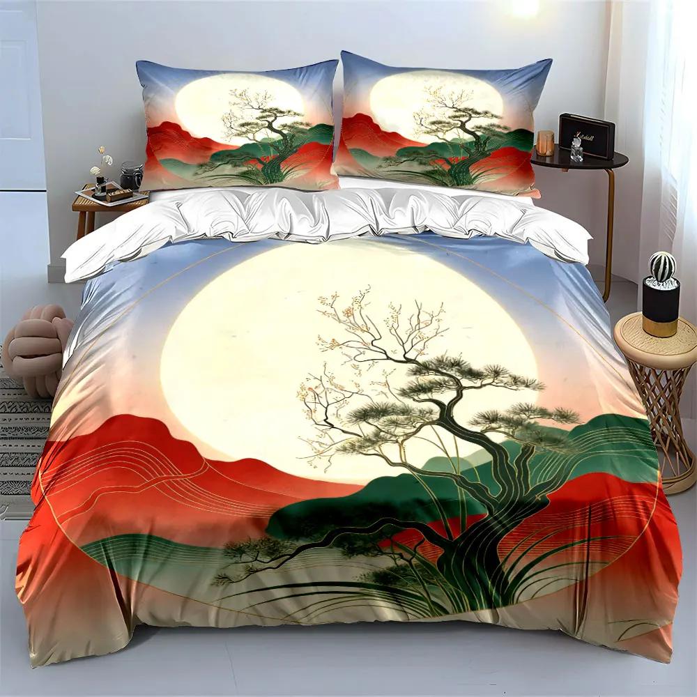 Moonlit Scenery Art Set Soft Comfortable Duvet Cover Bedding Set Included 1*Duvet Cover & 2*Pillowcases gift