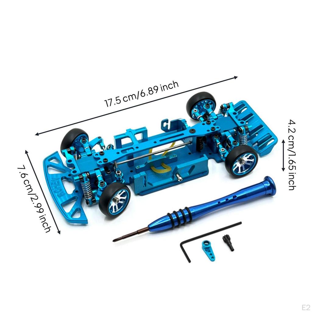 1/28 Scale RC Car Chassis Hobby Grade Metal Upgrade Frame Adjustable Wheelbase for DIY