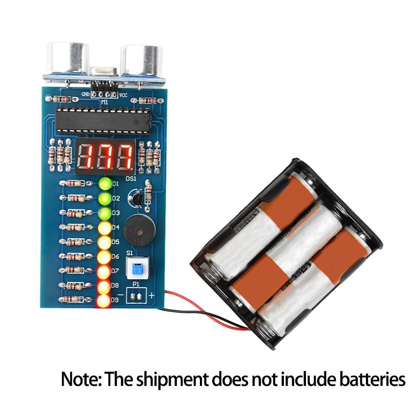 DIY Ultraschall-Entfernungsalarm-Bausatz Alarm Ultraschall-Entfernungsmesser Alarmmodul Ultraschall-Entfernungsmesser Löt-Übungsbausatz