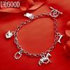 925 Sterling Silver Pendant Bracelet Fashion Wedding Jewelry
