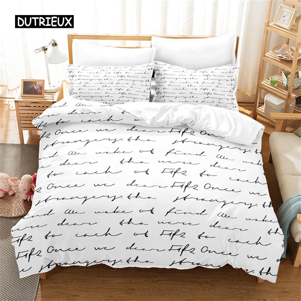 Simple Cartoon Pattern Bedding Set Duvet Cover Set 3d Bedding Digital Printing Bed Linen Queen Size Bedding Set Fashion Design