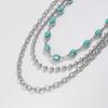 Zinc Zinc Zinc Alloy Pearl Waist Chain Turquoise Pants Chain Fashion Tassel Jeans Chain  Male